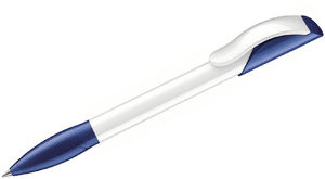 Hattrix Polished Basic | Stylo bille publicitaire | KelCom Blanc Bleu foncé