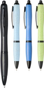 Stylo bille en paille de blé noire Nash | Stylo publicitaire | KelCom Bleu royal 4