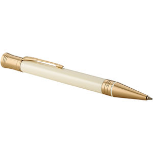 Stylo bille publicitaire | Parker® : Duofold Premium | KelCom Ivory white