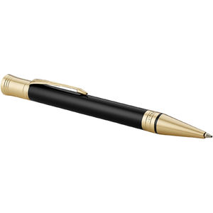 Stylo bille publicitaire | Parker® : Duofold Premium | KelCom Noir Doré