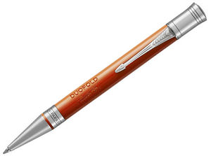 Stylo bille publicitaire | Parker® : Duofold Premium | KelCom Rouge Argent 1