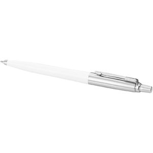 Stylo bille publicitaire | Parker® : Jotter Plastique | KelCom Blanc Argent 1