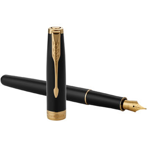 Stylo plume publicitaire | Parker® : Sonnet | KelCom Noir Doré