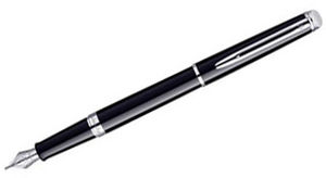 Stylo plume publicitaire | Waterman® : Hémisphère | KelCom Métallisé noir Métallisé argent