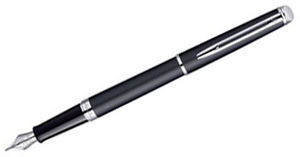 Stylo plume publicitaire | Waterman® : Hémisphère | KelCom Opaque noir Métallisé argent