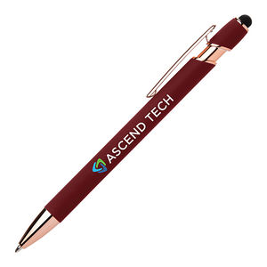 Prince Softy Rose Gold Stylet | Stylo bille publicitaire | KelCom Rouge 1