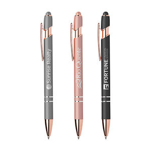 Stylo de couleur « Rose Gold » avec reflets. Stylo à bille Encre noire